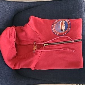Aviator Nation Flatland Challenge Iceland Red Zip-Up Hoodie XS